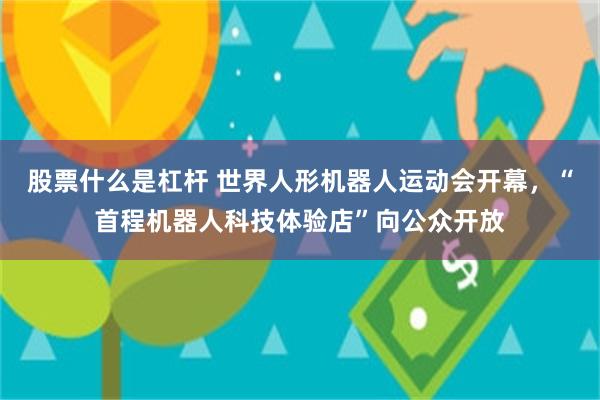 股票什么是杠杆 世界人形机器人运动会开幕，“首程机器人科技体验店”向公众开放